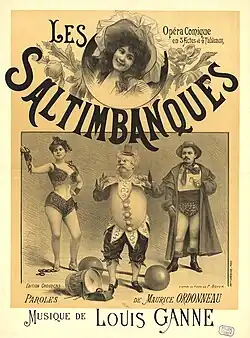 Affiche Les Saltimbanques Opéra-comique
