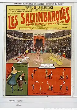 Affiche Les Saltimbanques Opéra-comique