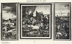 Naar Jheronimus Bosch. De verzoeking van de heilige Antonius. 1525-1549. Huidige verblijfplaats onbekend.