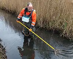 Elektrisch vis wegvangen en verplaatsen in verband met werkzaamheden