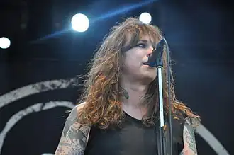 Laura Jane Grace live tijdens Rock am Ring in 2014.