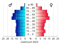 Bevolkingspiramide van de gemeente Castricum