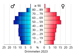 Bevolkingspiramide van de gemeente Drimmelen