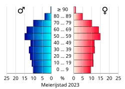 Bevolkingspiramide van de gemeente Meierijstad