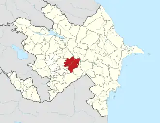 Kaart van Ağcabədi