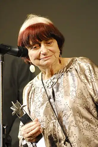 Agnès Varda in 2010 op het filmfestival van Guadalajara