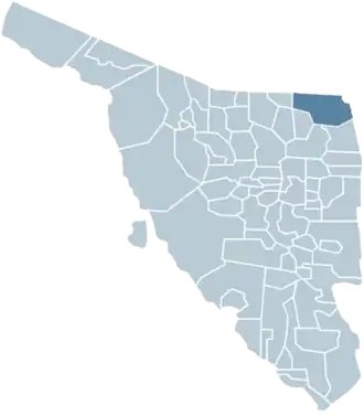 Kaart van Agua Prieta