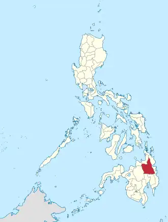Locatie van Agusan del Sur in de Filipijnen