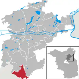 Kaart van Ahrensfelde