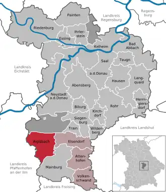 Kaart van Aiglsbach