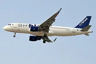 Een Airbus A320-200 van Airblue