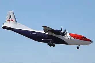 Een Antonov An-12BP van Air Armenia