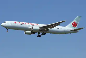 Een Boeing 767 van Air Canada