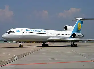 Tupolev Tu-154 op de Luchthaven van Stuttgart