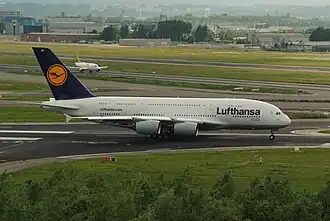Eerste bezoek van een Airbus A380 aan Brussels Airport