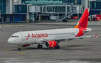 De Airbus A320-200 van Avianca Guatemala