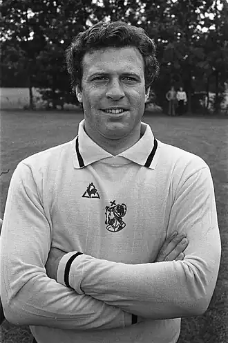 Ajax-doelman Heinz Stuy, 15-7-1975, presentatie selectie Ajax seizoen 1975/76.