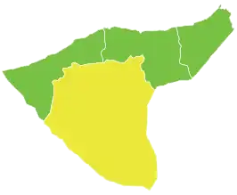 Al-Hasakah district in het gouvernement Al-Hasakah