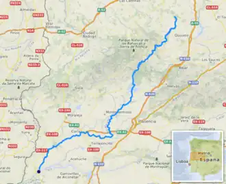 Kaart stroomgebied Alagón