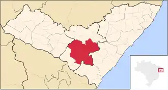 Ligging van de Braziliaanse microregio Arapiraca in Alagoas