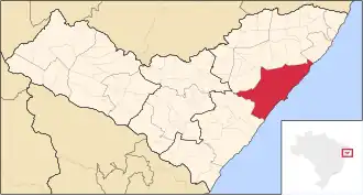 Ligging van de Braziliaanse microregio Maceió in Alagoas