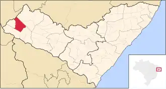 Kaart van Água Branca