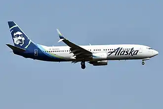 Een Boeing 737-800 van Alaska Airlines