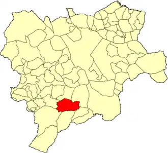 Kaart van Elche de la Sierra