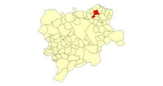 Kaart van Fuentealbilla