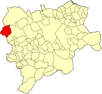 Kaart van Ossa de Montiel