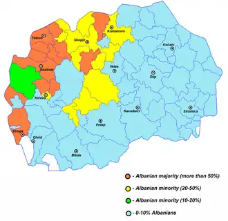 Albanezen in Macedonië anno 2002.