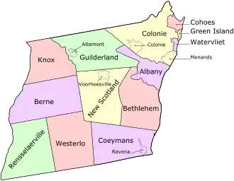 Kaart van Albany County