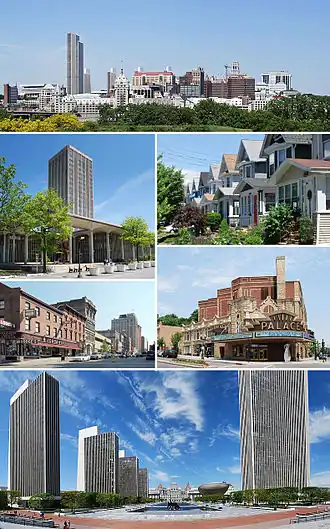 Een collage van Albany