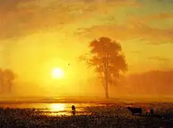 Sunset on the Plains, Albert Bierstadt, Spencer Museum of Art