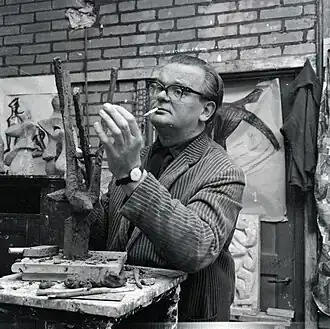 Diekerhof met zijn werk