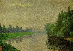 De oevers van de Marne in de morgen