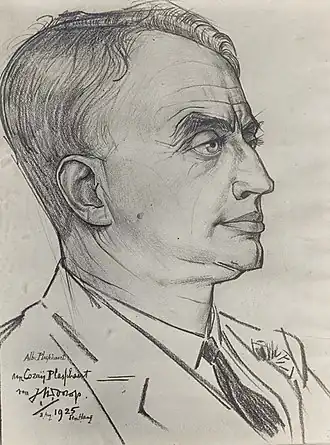 Albert Plasschaert getekend door Jan Toorop in 1925