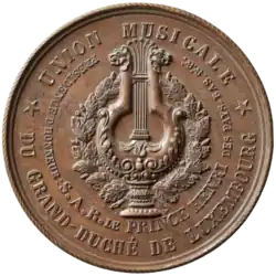 Medaille van de stad Diekirch (kz), 1873