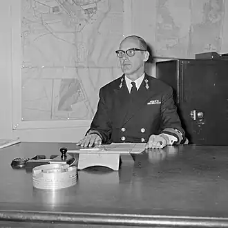 Van der Schatte Olivier als schout-bij-nacht in 1958