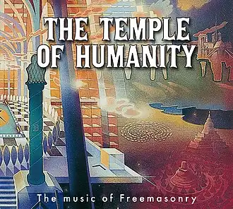 Albumcover "The Temple of Humanity" met veel vrijmetselaarssymboliek