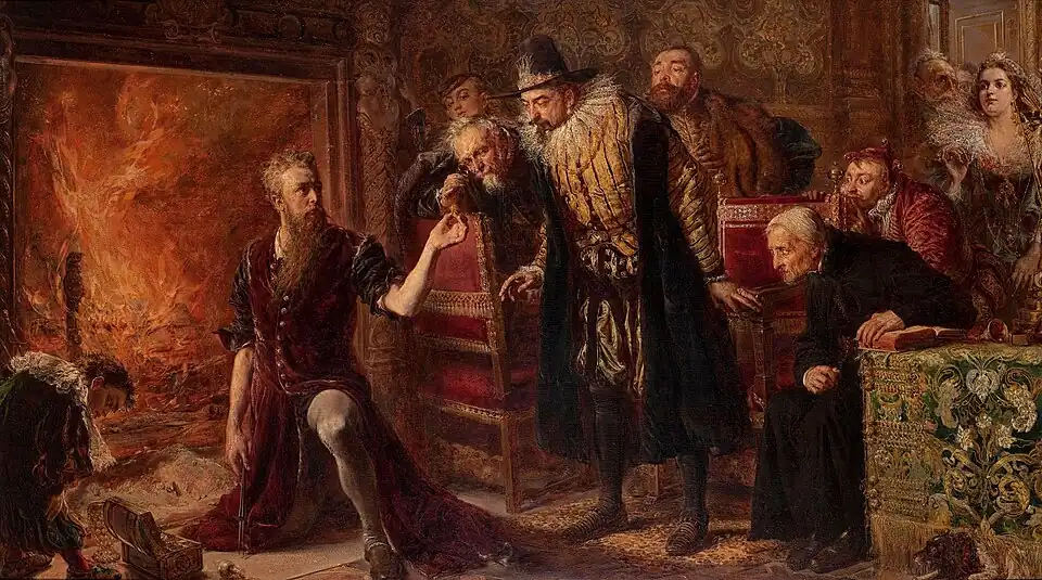 De alchemist Senzivogius (1867), Kunstmuseum Łódź