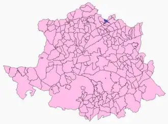 Kaart van Aldeanueva del Camino