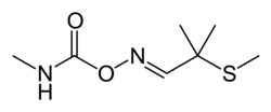 Structuurformule van aldicarb