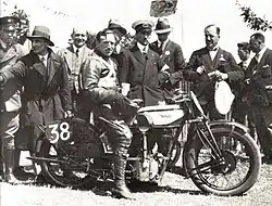 Alec Bennett bij de Isle of Man TT van 1927