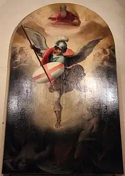 Aartsengel Michaël verslaat Lucifer door Alessandro Fei