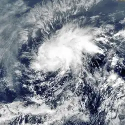 Foto of weerkaart van orkaan