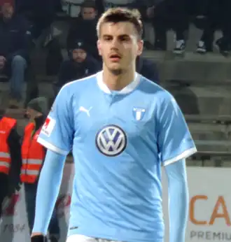 Jeremejeff in het shirt van Malmö FF