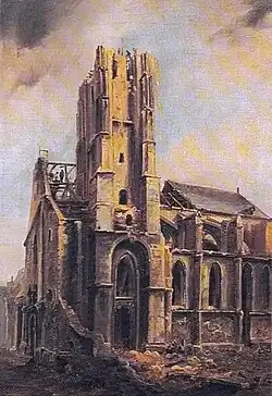 Afbraak Sint-Nicolaaskerk (A. Schaepkens, ca. 1838)