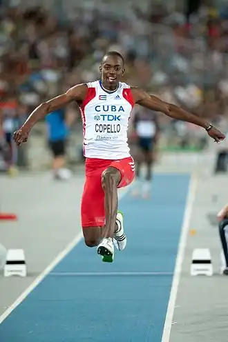 Alexis Copello tijdens de WK 2011, Daegu.