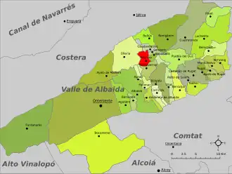 Kaart van Alfarrasí